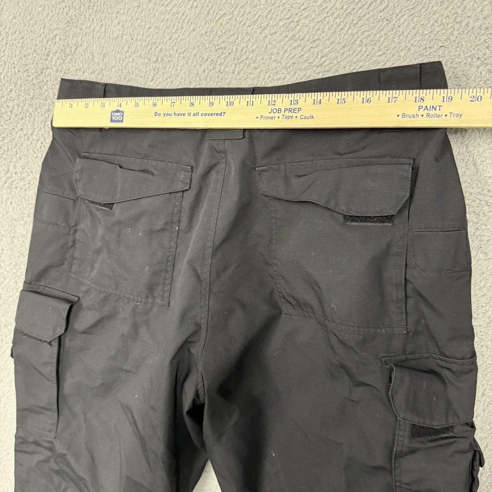 TRU-SPEC Cargo Pants Mens 40x30 Black Tactical Ripstop‎ Workwear Pockets Utility